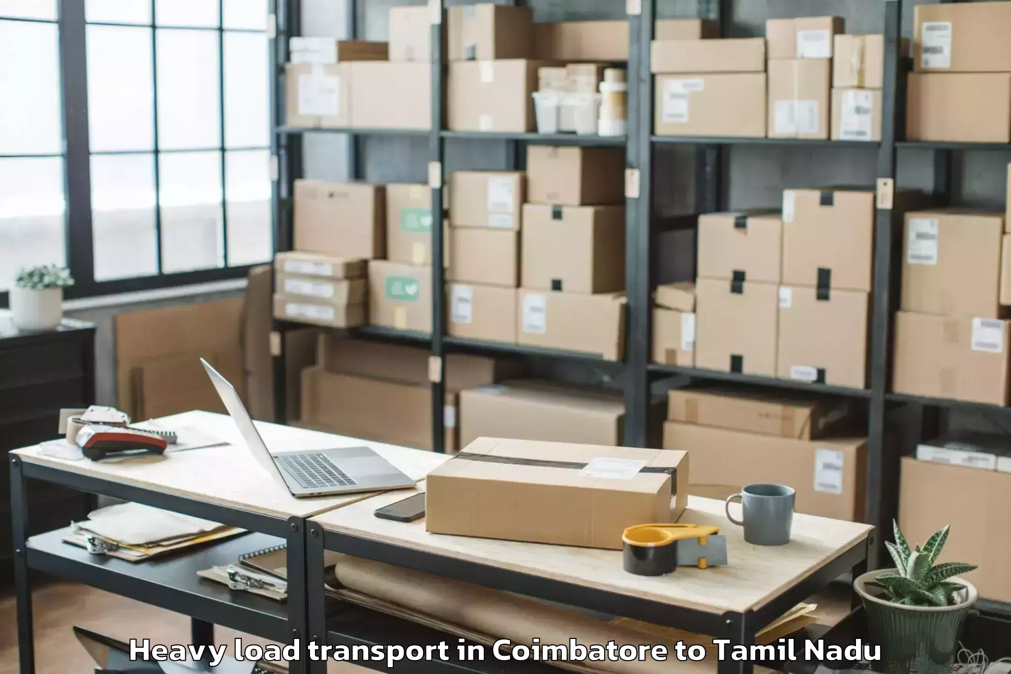 Reliable Coimbatore to Valangaiman Heavy Load Transport